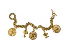 Vintage GUY LAROCHE, París Parfums, gold metal bracelet with charms. Unused. Ref.: JP0050 CONDITION: Mint, unused DIMENSIONS: 19,5 cm long More vintage items in my online shop: http://www.vintagecarwen.com Vintage Yellow Gold Jewelry With Logo Charm, Vintage Gold-tone Jewelry With Logo Charm, Vintage Gold Bracelet With Logo Charm, Metal Bracelet With Logo Charm, Elegant Gold Charms With Logo, Elegant Gold Charm With Logo, Elegant Gold Logo Charm, Gold-tone Bracelet With Logo Charm As Gift, Gold-tone Chain Bracelet With Logo Charm As Gift