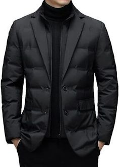 Mens Parka Jacket, Slim Blazer, Mens Parka, Mens Windbreaker, Winter Jacket Men, Suit Style, Business Casual Men, Warm Coat, Parka Jacket