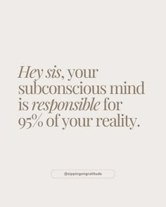 🤯your subconscious mind is running the show, here's what you can do ⬇️ Your subconscious mind (aka our primal brain) is creating 95% of our reality. It's how we "run on autopilot". Our primal brain is responsible for one thing: keeping us alive. Anytime we do something that's deemed unsafe our subconscious mind is signalling an alarm 🚨and pushing us away from the danger .... but here's the kicker. Your brain might be confusing your goals as danger! When we participate in negative self ta... The Subconscious Mind Art, Reality Is Created By The Mind, Wellness Era, Programming Quote, Subconscious Mind Power, The Subconscious Mind, New Year Goals, Mind Power, Perfectionism