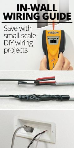 the instructions for how to install an in - wall wiring guide with wires and tools