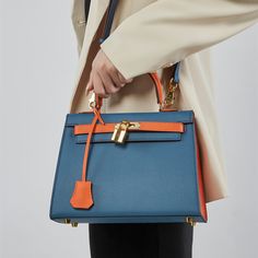 Free U.S. shipping. Style: Buckle, Classic, Commuting , color:Blue, suite for season：Spring, Summer, Autumn, Winter ，Date, Hanging out, Honeymoon, Party, Red Carpet, Material Genuine Leather, Women's Blue and Orange Leather Handbags Crossbody Bags with Lock Buckle Luxury Blue Box Bag With Gold-tone Hardware, Luxury Blue Bag With Hasp Closure, Blue Rectangular Shoulder Bag For Office, Blue Office Shoulder Bag With Phone Pocket, Blue Top Handle Bag With Hasp Closure, Blue Handheld Office Bag, Blue Bag With Hasp Closure For Daily Use, Blue Top Handle Bag For Office, Blue Office Bag With Hasp Closure