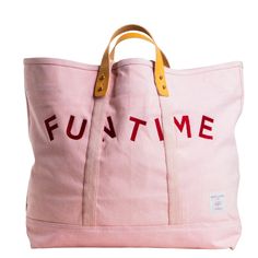 Pink Fun Time Large East West Tote-Becket Hitch Weekend Bag With Canvas Lining, Weekend Rectangular Shoulder Bag With Canvas Lining, Cotton Canvas Bucket Bag With Leather Handles, Weekend Shoulder Bag With Canvas Lining, Rectangular Shoulder Bag With Canvas Lining For Weekend, Large Capacity Canvas Bucket Beach Bag, Large Canvas Bucket Beach Bag, Canvas Beach Bag With Leather Handles For Travel, Canvas Beach Bag With Double Handle For Travel