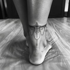 Ankle Bracelet Tattoo Design Masterpiece Bracelet Tattoo Design, Ankle Bracelet Tattoo, Waist Tattoos, Piercing Eyes, Bracelet Tattoo, Finger Tattoo Designs, Foot Tattoos For Women, Tattoo Bracelet, Butterfly Tattoo Designs