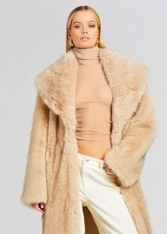 Averie Faux Fur Coat – Retrofete Australia Clothes, Bachelorette Party Bride, Rehearsal Dress, Winter Walk, Sequin Sweater, Stepping Out, Cozy Winter, Faux Fur Coat, Denim Top