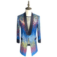 Men Shiny Sequin Tuxedo Long Suit Blazer Tailcoat Fancy Dress Coat Party Jackets | eBay Fitted Blazer For Party Season, Formal Long Sleeve Outerwear For Party Season, Long Sleeve Blazer For Parties, Winter Party Blazer With Long Sleeves, Long Sleeve Blazer For Winter Party, Long Sleeve Blazer For Fall Party, Holiday Party Long Sleeve Blazer, Long Sleeve Fall Party Blazer, Long Sleeve Holiday Blazer For Evenings