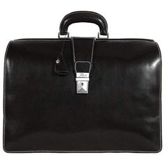 Floto Ciabatta Italian Leather Men's Doctor Briefcase Attache Case Classic Briefcase With Hasp Closure For Daily Use, Black Business Bag With Turn-lock Closure, Classic Briefcase With Hasp Closure For Travel, Classic Business Satchel With Hasp Closure, Classic Travel Briefcase With Hasp Closure, Business Rectangular Satchel With Hasp Closure, Business Briefcase With Hasp Closure And Satchel Shape, Business Satchel Briefcase With Hasp Closure, Business Briefcase Satchel With Hasp Closure