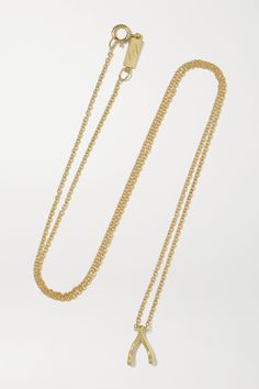 Jennifer Meyer's necklace is strung with a mini version of the designer's signature 'Wishbone' charm - it's a symbol of good luck, so wear it on days you need a little extra fortune on your side. It's handmade from luminous 18-karat gold and has a slim chain that's great for layering up with longer styles. Jennifer Meyer, Long Style, Fine Jewellery Necklace, Women Collection, Good Luck, Jewellery And Watches, Womens Jewelry Necklace, Luxury Design, Layering