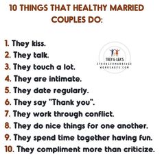 the ten things that healthy married couples do