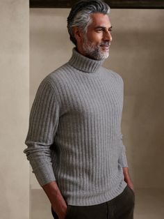 Silvo Cashmere Sweater | Banana Republic Cozy Turtleneck With Ribbed Collar For Layering, Cozy Ribbed Funnel Neck Turtleneck, Casual Cashmere Turtleneck With Ribbed Collar, Soft Knit Turtleneck For Cold Weather, Cozy Turtleneck With Ribbed Cuffs For Layering, Classic Cable Knit Turtleneck For Fall, Classic Soft Knit Winter Turtleneck, Classic Soft Knit Turtleneck For Winter, Ribbed Cashmere Turtleneck For Fall