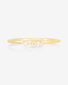 Scattered Diamond Stackable Ring – Ring Concierge Luxury Elegant Stackable Midi Rings, Stackable Diamond Rings Square, Ring Concierge, Necklace Length Guide, Bracelet Size Chart, Round Diamond Setting, Gold Rings Stackable, Diamond Stacking Rings, Kids Rings