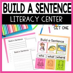 the build a sentence activity center for kids