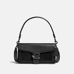 Polished Pebble Leather, Refined Calf Leather And Suede Inside Zip And Multifunction Pockets Snap Closure, Fabric Lining Outside Slip Pocket Detachable Short Strap With 7 3/4" Drop Detachable Long Strap With 21 1/4" Drop For Shoulder Or Crossbody Wear 10 1/4" (L) X 6" (H) X 3" (W) Style No. 5601 A Modern Take On An Archival 1970s Coach Design, Our Structured Tabby Shoulder Bag Is Crafted In A Dynamic Mix Of Polished Pebble Leather, Refined Leather And Suede Detailed With Gleaming Beadchain Trim. Black Evening Bag With Hardware, Black Evening Bags With Hardware Details, Black Evening Bags With Hardware, Designer Shoulder Bag With Hardware For Evening, Chic Evening Shoulder Bag With Hardware, Elegant Coach Shoulder Bag With Gunmetal Hardware, Elegant Rectangular Shoulder Bag With Gunmetal Hardware, Elegant Crossbody Shoulder Bag With Hardware, Elegant Everyday Bags With Hardware