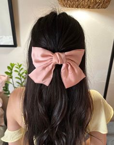 Very cute Satin Hair Bow, Simi Valley, Bow Hair, Barrette Clip, Hair Barrettes, Barrettes, Hair Bow, Hair Bows, Blush