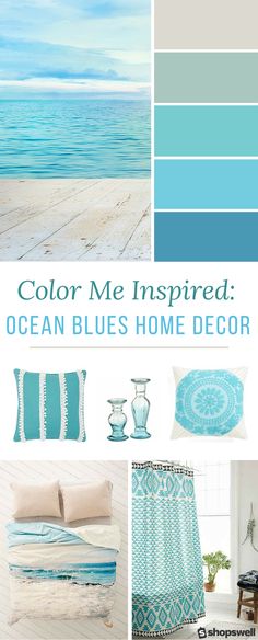 the color scheme for ocean blues is blue and white, with an aqua - green theme