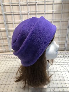 I made this warm pillbox style hat out of purple plum fleece for warmth and comfort. The stand and top are a double layer of fleece. It's sized to fit most adults 21.5-23 inches around head. It has a nice stretchy feel and is completely machine washable and dryable. Winter Fur Hat, Purple Fleece, Girls Fur, Fleece Hat, Purple Plum, Pillbox Hat, Fur Hat, Winter Hats For Women, Pill Boxes