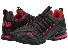 PUMA Axelion - Men's Running Shoes : Black/High Risk Red : fabric-and-synthetic 100% Synthetic Viet Nam Machine Wash Low-profile non-marking rubber indoor outsole. Suitable for use on any indoor surface Exagerrated supportive lacing system Weight of footwear is based on a single item, not a pair. Secure Fit Lace-up Running Shoes For Training, Breathable Mesh Lace-up Sneakers For Gym, Technical Running Shoes With Shock Absorption For Workout, Technical Running Shoes For Workout With Shock Absorption, New Balance Black Training Running Shoes, Breathable Low-top Activewear For Gym, Casual Running Shoes With Shock Absorption For Workout, Synthetic Running Shoes With Shock Absorption, Technical Sneakers For Workout With Shock Absorption