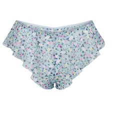 Feel ultra-feminine with this romantic cheeky panty! The Graciela Flutter Panty features a soft, 100% recycled polyester fabric and a comfy V-front shape. Feminine Stretch Floral Print Bottoms, Stretch Ruffled Bottoms For Daywear, Daywear Stretch Bottoms With Ruffles, Stretch Floral Print Bottoms For Daywear, Shipt Shopper, Ultra Feminine, Recycled Polyester Fabric, Adore Me, Boy Shorts