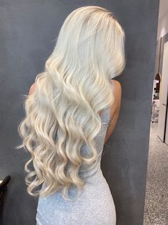 22 Inch Platinum Blonde Hair Extensions, Long Blonde Hair Extensions, Super Long Blonde Hair, Zala Hair Extensions, Platinum Hair Extensions, Ponytail Weave, Thick Blonde Hair, Beachy Blonde, Thick Hair Extensions