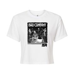 Any Bad Company fan would love this juniors' graphic tee! Any Bad Company fan would love this juniors' graphic tee!  Crewneck Short sleeves Cropped fitFABRIC & CARE Cotton, polyester Machine wash Imported Size: Xxl. Color: White. Gender: unisex. Age Group: kids. Bad Company, Raglan Tee, Boyfriend Tee, Oversized Tee, Crop Tee, Cropped Hoodie, Gender Female, Graphic Tee, Short Sleeve Tee