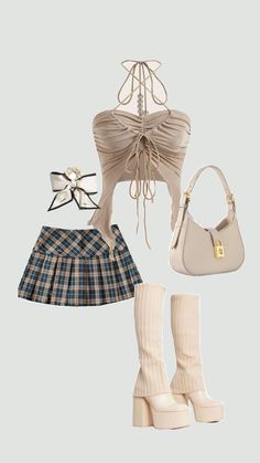 #beigeaesthetic Shoes Outfit Ideas, Cute Party Outfits, Outfit Ideas 2024, Prim And Proper, Looks Chic