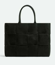 Bottega Veneta® Large Arco Tote Bag in Black. Shop online now. Modern Bag With Intrecciato Weave And Double Handle, Business Tote Shoulder Bag With Intrecciato Weave, Rectangular Work Bags With Braided Handles, Business Intrecciato Weave Tote Shoulder Bag, Black Workwear Bags With Braided Handles, Business Intrecciato Tote Shoulder Bag, Top Handle Woven Leather Bag For Work, Modern Woven Leather Bags For Work, Woven Leather Top Handle Bag For Work