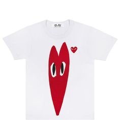 CDG Play T Men's White T-shirts Comme Des Garcons T Shirt, Cdg Play, Heart Tshirt, Play Comme Des Garcons, White Tshirt Men, White T Shirts, Comme Des Garcons Play, Embroidered Heart, Des Garcons