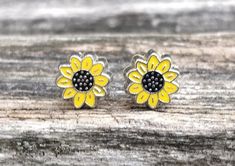 Sunflower Earrings. Wedding Gift, Bridesmaid Gift, Gift For Mom, Anniversary Gift. Post Earrings by TreeTownPaper on Etsy Yellow Flower Shaped Jewelry With Sunflower Print, Yellow Sunflower Design Earrings As Gift, Yellow Sunflower Design Flower Earrings As Gift, Yellow Flower-shaped Jewelry With Sunflower Print, Yellow Sunflower Print Jewelry For Gift, Yellow Sunflower Design Earrings For Gift, Yellow Sunflower Print Jewelry Gift, Yellow Sunflower Print Jewelry As Gift, Yellow Sunflower Design Earrings Gift