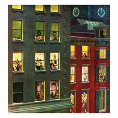 the front cover of a magazine for post featuring an image of people looking out windows