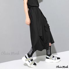 Olivia Mark - Classic Black Midi Skirt - Casual and Comfortable A-line Skirt Casual Midi Skirt, A Touch Of Darkness, Touch Of Darkness, Skirt Set Two Piece, Flared Midi Skirt, Black A Line Skirt, Midi Skirt Casual, Midi Flare Skirt, Skirt Trends