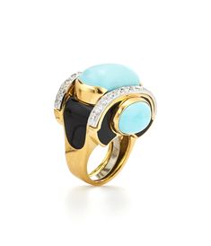 Luxury Yellow Gold Cabochon Diamond Ring, Art Deco Diamond Cabochon Rings, Art Deco Diamond Rings With Cabochon, Luxury Turquoise Gemstone Ring, Luxury Turquoise Diamond Ring, Luxury Oval Turquoise Ring, Formal Turquoise Diamond Ring With Gemstone, Formal Turquoise Diamond Ring, Formal Fine Jewelry Turquoise Diamond Ring