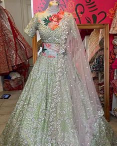 👉 Product Specification Fabric :- Organza silk (Lehenga,Blouse) Net (Dupatta) Lehenga :- M size in Inches ( Weist 30, Hip 40, Length 40) Blouse/Choli :- M size in Inches (Weist 30, Bust 36, Length 15) Dupatta :- Organza silk  Border ( 2.5 Mtr) Work :- Embroidery Mirror work Care :- Dry Clean Type : Party Wear Lehenga Choli, Engagement Lehenga choli, Wedding Lehenga Choli DISCLAIMER :- 👉  The actual colour of the product may vary slightly from the image shown. 💃 Could be adorning for special occasions like Marriages, Event, Engagement Function, Casual, Wedding, Ceremony, Festive, Party and many more as you want. 💃  We hope that you will provide accurate measurement for best fitting of the dress. We Also Made Wedding Lehengas, Indian Lehenga, Bridal Lehenga, Designer Lehenga, South India Fitted Green Dola Silk Lehenga, Pista Green Lehenga With Zari Work In Art Silk, Pista Green Lehenga With Resham Embroidery In Art Silk, Unstitched Pista Green Lehenga With Embroidery, Pista Green Embroidered Choli For Diwali, Semi-stitched Pista Green Embroidered Lehenga, Designer Pista Green Dola Silk Lehenga, Anarkali Lehenga With Intricate Embroidery In Pista Green, Anarkali Style Pista Green Lehenga With Resham Embroidery