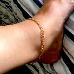 Chain Anklet 925 Rose Gold Filled. Free Surprise Charm W/ Purchase Elegant Gold Nickel-free Anklets, Deer Bracelet, Toggle Clasp Bracelet, Chanel Bracelet, Boho Cuff, Women Anklets, Vintage Charm Bracelet, Wide Bracelet, Brass Bracelet