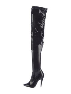 Saint Laurent Patent Leather Over-The-Knee BootsBlackSemi-Pointed ToesPlatformZip Closures at ShaftsIncludes Dust BagFit: This style typically runs a half size small. Patent Leather Boots, Boot Shoes Women, Over The Knee, Leather Boots, Patent Leather, Saint Laurent, Shoe Boots, Women Shoes, Boots