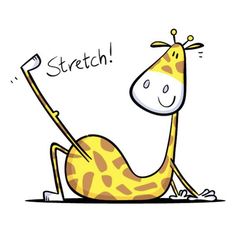 a cartoon giraffe sitting on the ground with its legs crossed and head tilted