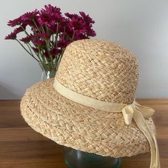 Brand New No Longer Sold On Website Vintage Boater Hat For Spring, Black Fedora, Raffia Hat, Rancher Hat, Lack Of Color, Color Wave, Bow Detail Dress, Fedora Hat, Polo Dress