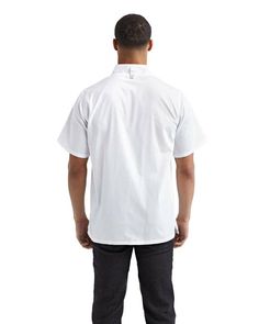 Unisex Zip-Close Short Sleeve Chef's Coat - WHITE - 2XL | Artisan Collection by Reprime Zip-Close Short Sleeve Chef's Coat in White Size 2XL | 65/35 polyester/cotton White Short Sleeve Work Shirt With Pockets, White Collared Short Sleeve Shirt For Streetwear, White Relaxed Fit Short Sleeve Shirt With Pockets, White Short Sleeve Shirt With Pockets In Relaxed Fit, White Relaxed Fit Short Sleeve Cotton Shirt, White Cotton Short Sleeve Shirt For Work, White Cotton Short Sleeve Shirt For Streetwear, Chef Shirt, Chef Shirts