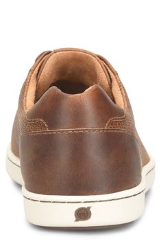 Perforated full-grain leather lends instant old-favorite status and an elevated look to a versatile sneaker featuring a cushy, arch-supporting footbed. Leather upper/textile lining/synthetic sole Imported Comfortable Brown Sneakers With Textured Sole, Brown Cushioned Low-top Walking Shoes, Brown Cushioned Sneakers For Walking, Brown Low-top Walking Shoes With Cushioned Footbed, Comfortable Brown Plain Toe Sneakers, Classic Leather Walking Shoes With Cushioned Footbed, Comfortable Brown Sneakers With Ortholite Insole, Brown Slip-on Sneakers With Leather Footbed, Brown Sneakers With Leather Footbed