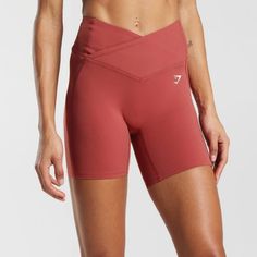 New With Tag. These Shorts Feature A Crossover Design For A Sophisticated Style, Buttery Soft Fabric For Ultimate Comfort, High-Waisted Fit. 78% Nylon, 22% Elastane Crossover Shorts, Gymshark Shorts, Black Bicycle, Black Biker Shorts, Black Bike, Red Pomegranate, Gymshark Women, Purple Shorts, Lightweight Shorts