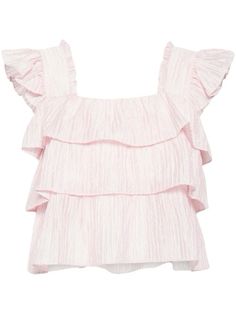 Cute Pink Top, Pink Ruffle Top, Ruffled Tops, Water Consumption, City Dress, Pink Ruffle, Summer Beach Wear, Pink Top