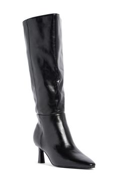 Elevate your cool-season looks with this sleek knee-high bootie framed with a snipped pointed toe and lofted by an angled kitten heel. 2 1/4" heel 16" shaft; 13" regular calf circumference; 15" wide calf circumference Synthetic upper and lining/rubber sole Imported Golf Fashion, Wide Calf, Kitten Heel, Girls Accessories, Boot Shoes Women, Knee High Boots, Mid Calf, Bootie, Nordstrom Rack