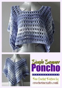 a crocheted poncho on top of a mannequin