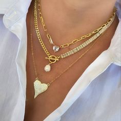 "18\" chain, 18k goldfilled brass" Big Heart Necklace, Pure Heart, Toggle Necklace, Silver Heart Necklace, Delicate Chain, Big Heart, Toggle Clasp, Ring Necklace, Layered Necklaces