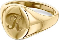 Oval Yellow Gold Engraved Ring With Hallmarks, Oval Yellow Gold Initial Ring With Hallmarks, Gold Oval Signet Ring With Hallmarks, Gold Oval Initial Ring With Engraving Option, 14k Gold Ring, Pinky Ring, Rings Simple, Signet Ring, Ring Gift