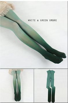 Ombre Tights, Funky Tights, Diy Moss, Green Ombre, Bath Mats, Aesthetic Outfits