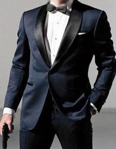 Bond Tuxedo, James Bond Tuxedo, Navy Blue Tuxedo, Blue Tuxedo Wedding, Navy Tuxedo, Brown Tweed Suit, Suit Prom, Navy Tuxedos, Blue Tuxedo