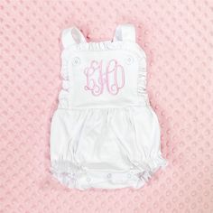 Keep your little one nice and cool on those hot summer days. Our white bubble sunsuit is trimmed with light blue gingham and is perfect for 4th of July, Memorial Day, Birthday Party, Baby Shower or any other occasion. * Super soft made of 100% knit cotton In the box marker personalization leave the following information: - First Name or 3 Letter Monogram - Full Name (if initials only are left we are not responsible for an incorrect monogram) - Font (1st image shown in gingham monogram) - thread Light Blue Gingham, 3 Letter Monogram, Heat Rash, Letter Monogram, 3 Letter, Girl Fits, Monogram Fonts, Blue Gingham