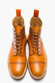 Handmade tan leather boots, brogue style dress boot mens, ankle lace up boots #Handmade #Brogue #Formal Tan Brogues, Ankle Lace Up Boots, Tan Leather Ankle Boots, Nice Boots, Brogues Style, Tan Leather Boots, Stylish Footwear, Mens Footwear, Gentleman Shoes