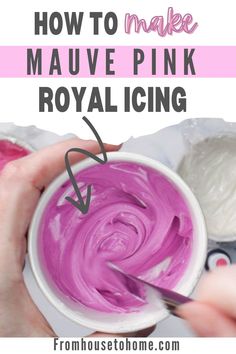 How To Make Mauve Pink Royal Icing | Valentine Day Food