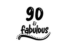 the words 30 and fabulous are written in black ink on a white background with an ornate design