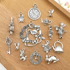 Color：Antique Silver Description      1.Dimensions: 15-25mm      2.Materials: Zinc Alloy     3.All our items are Nickel free and Lead free Shipping      USA: by USPS,normal 10-15days delivery, some time 15-25days will be ok !!     Canada / Australia / New Zealand / European / Asia:  normal 14-28days delivery.     Eastern European / Far East / South America : normal 21-35days delivery. Other     1. If you like the store can add collection!       2. If you have other requests or Suggestions, pleas Vintage Silver Jewelry For Gift Making, Handmade Silver Charm Necklace In Alloy, Silver Charms For Craft Supplies In Gift Making, Handmade Silver Alloy Charm Necklaces, Metal Charms Jewelry For Crafting, Metal Charm Bracelet With Pendant For Jewelry Making, Metal Pendant Charms For Jewelry Making, Silver Charms For Craft Supplies And Gift Making, Themed Silver Jewelry With Charms